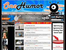 Tablet Screenshot of onehumor.com